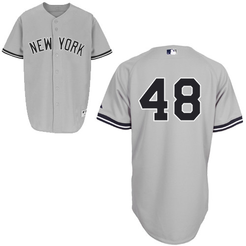 Matt Thornton #48 MLB Jersey-New York Yankees Men's Authentic Road Gray Baseball Jersey - Click Image to Close
